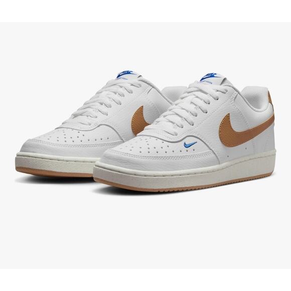 Nike Shoes - Nike Court Vision Low 
White / Flax Game Royal Sail 
NIB (no Lid) 
Wms Sz 8.5